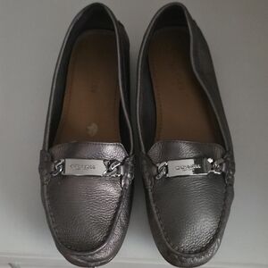 Coach Metallic Silver Women's Loafers
